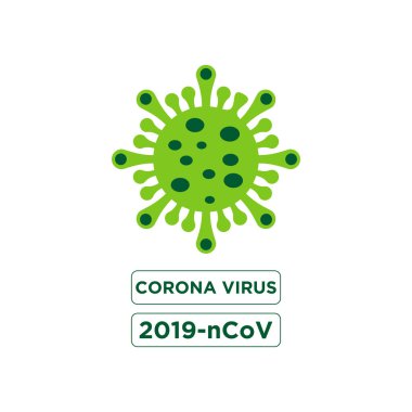 Corona Virüs tasarımı Sembol logo illüstrasyon vektör şablonu