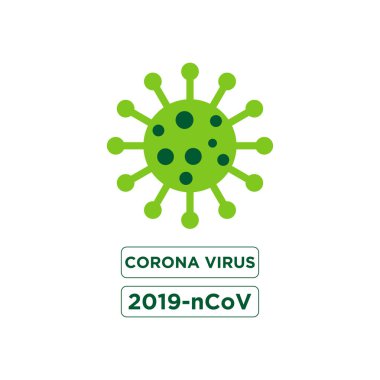 Corona Virüs tasarımı Sembol logo illüstrasyon vektör şablonu