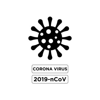 Corona Virüs tasarımı Sembol logo illüstrasyon vektör şablonu