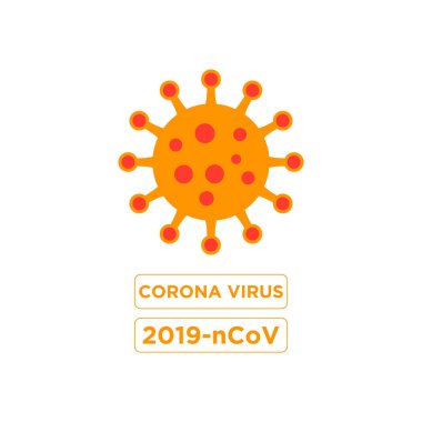 Corona Virüs tasarımı Sembol logo illüstrasyon vektör şablonu