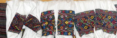 Hutsul embroidery of the vyshivanka sleeves clipart