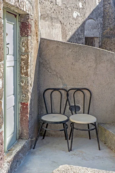 Two chairs on the terrace — Stock Photo, Image