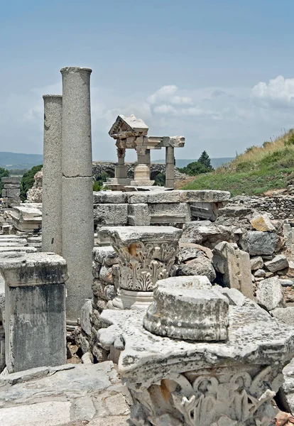 罗马帝国的喷泉在以弗所，土耳其 — 图库照片