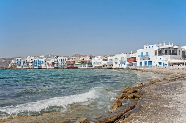 Alefkandra, klein Venetië in mykonos, Griekenland — Stockfoto