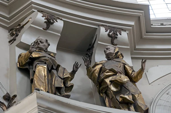 Lviv Ukraine Juin 2017 Statues Intérieur Église Sainte Eucharistie Ancienne — Photo