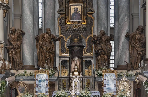 Närbild Till Altaret Eukarist Church Den Tidigare Dominikanska Kyrkan Lviv — Stockfoto