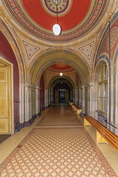 Ornate Corridor Chernivtsi National University Former Residence Bukovinian Dalmatian Metropolitans — стоковое фото