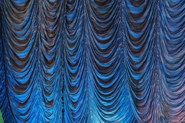 Rideau Scène Principale Plissé Autrichien Avec Surbrillance Bleue — Photo