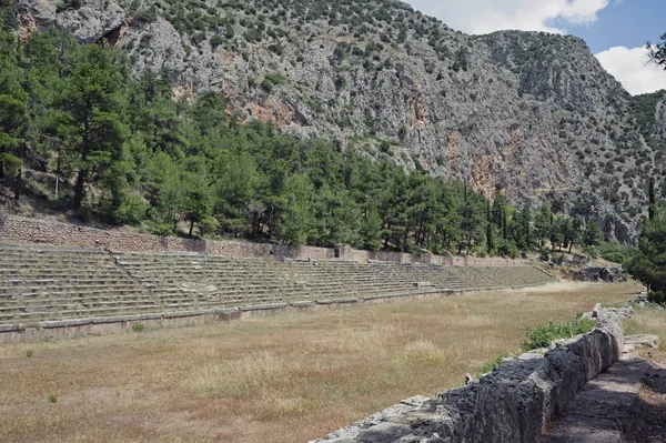 Delphi Yunanistan Dağın Tepesinde Stadium — Stok fotoğraf