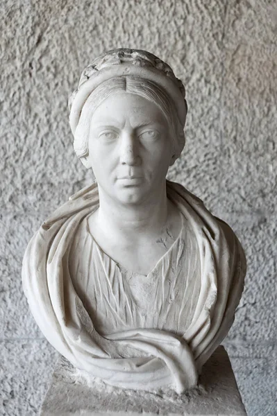 Athens Greece August 2014 Woman Bust Stoa Attalos Ancient Agora — Stock Photo, Image