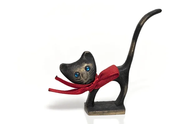 被隔离的红弓青铜猫 — 图库照片