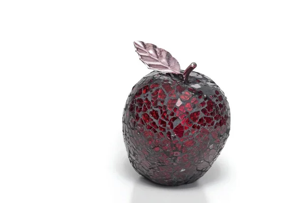 Pomegranate Glass Metal Decorative Item Isolated — Stock Photo, Image