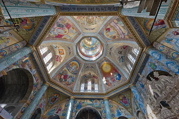 Dome Interior Newly Built Cathedral Dedicated Saviors Transfiguration Pochayiv Lavra — Stock Photo, Image