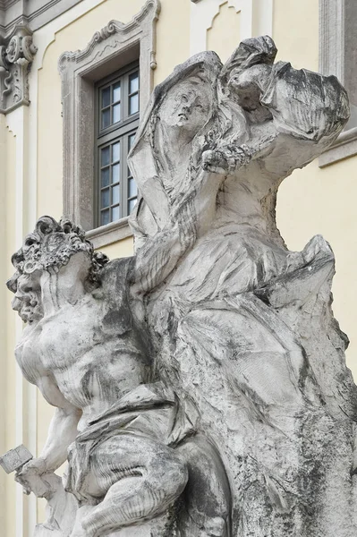 Pomník Johanna Georga Pinzel Před Bučač Townhall Bučač Ukrajina — Stock fotografie