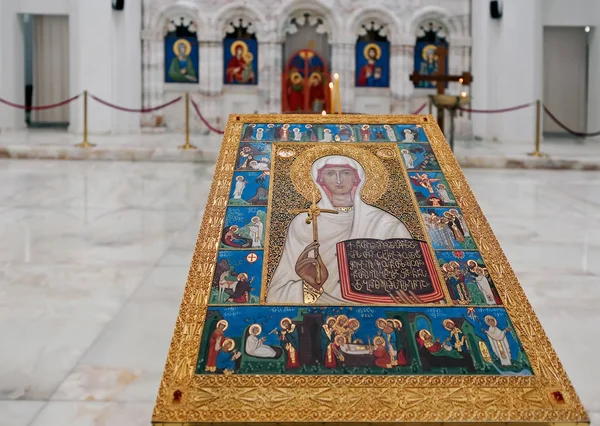 Die Ikone Auf Dem Amboss Kloster Nino Bodbe Signagi Georgien — Stockfoto