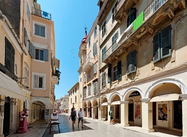 Street Corfu City Corfu Island Greece — Stock Photo, Image