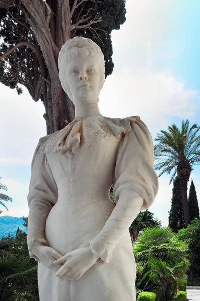 Estatua Kaiserin Elisabeth Von Osterreich Emperatriz Austria Achilleion Palace Corfú —  Fotos de Stock