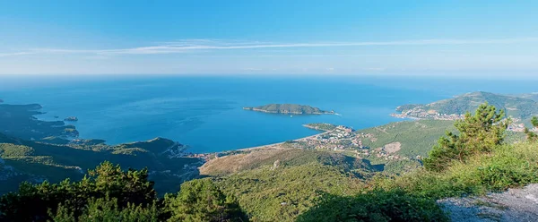 Vista Riviera Del Buda Desde Las Montañas Montenegro —  Fotos de Stock