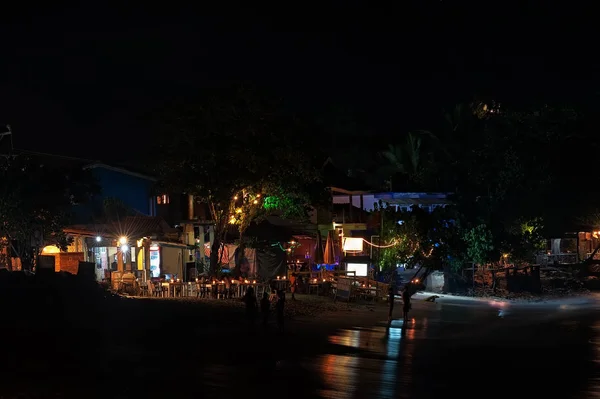 Sri Lanka Daki Unawatuna Plajı Nda Gece Hayatı Sahnesi — Stok fotoğraf