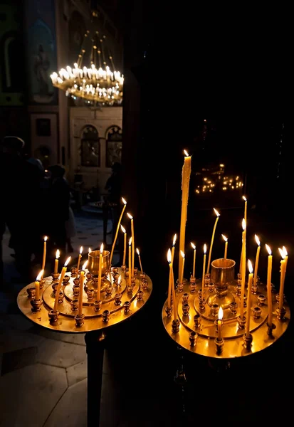 Candles Corner Suomi Cathedral Tbilisi Georgia — Stock Photo, Image