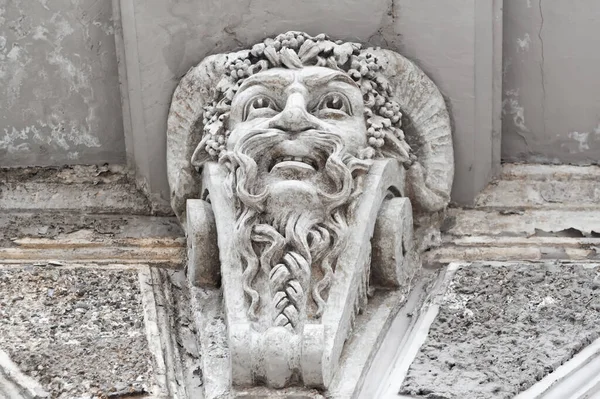 Decoração Mascaron Fachada Edifício Antigo Tbilisi Georgia — Fotografia de Stock