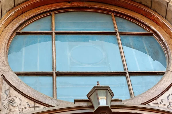 Art Nouveau Oculi Janela Redonda Edifício Antigo Ivano Frankivsk Ucrânia — Fotografia de Stock