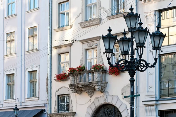 Calle Market Square Lviv Ucrania — Foto de Stock