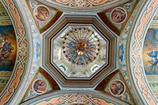 Mennyezet Szent Miklós Templom Church Transfiguration Krekhiv Kolostor Krekhiv Lviv — Stock Fotó