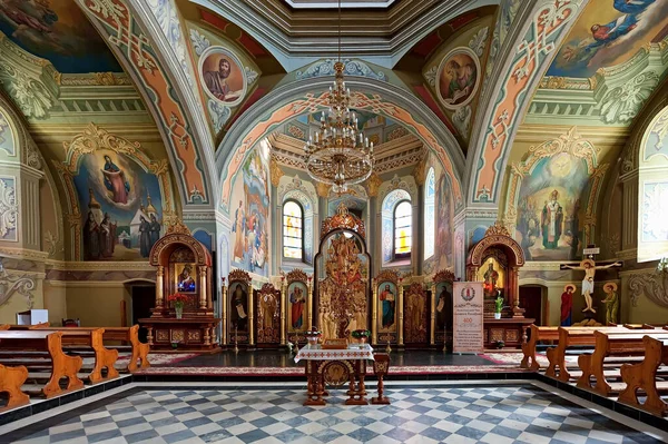 Interior Igreja São Nicolau Igreja Transfiguração Krekhiv Distrito Lviv Ucrânia — Fotografia de Stock