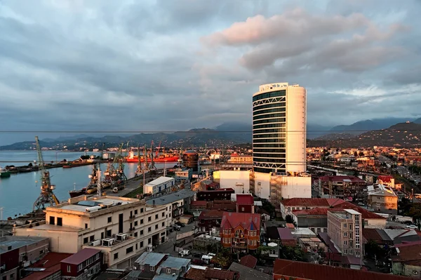 Batumi Cityscape Port District Georgia Evening — Stock Photo, Image