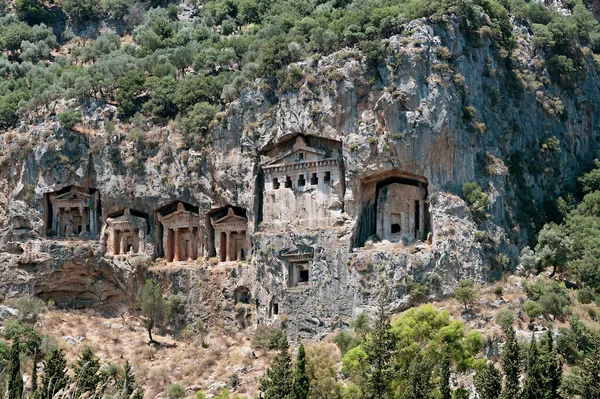 Carian Rock Tombs Turkey — Stock Photo, Image