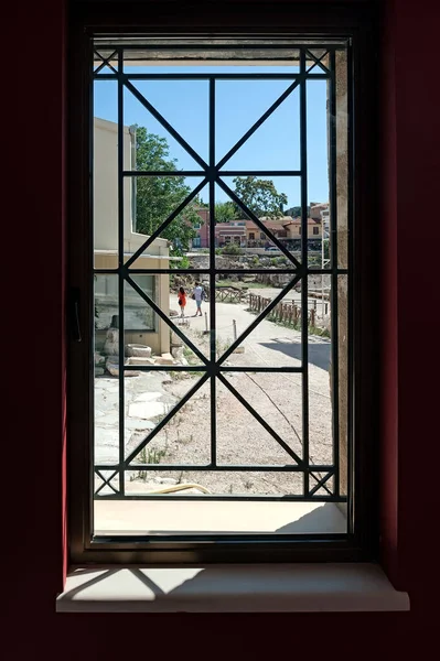 Blick Aus Dem Fenster Auf Die Athener Straße Griechenland — Stockfoto