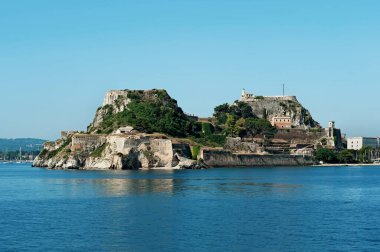 Venedik Eski Kalesi 'nin kuzey tarafı, Korfu, Yunanistan