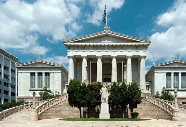 Facade Main Building Library Athens Greece — Stock Photo, Image