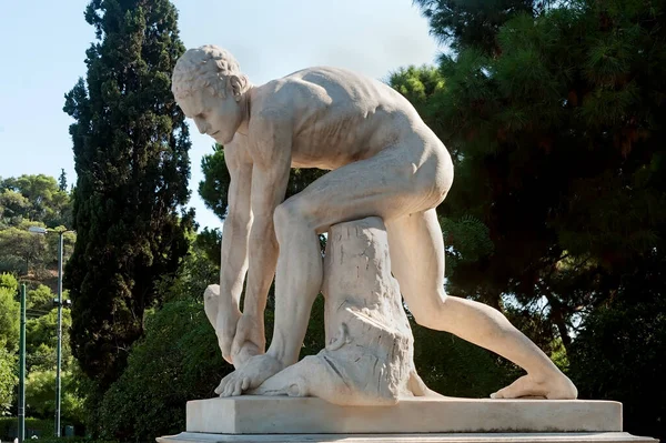 Estatua Griega Del Estadio Panathenaic Atenas Grecia — Foto de Stock