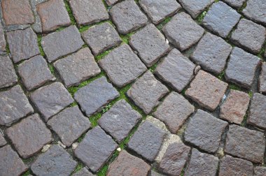 Pavimento in porfido, via del centro