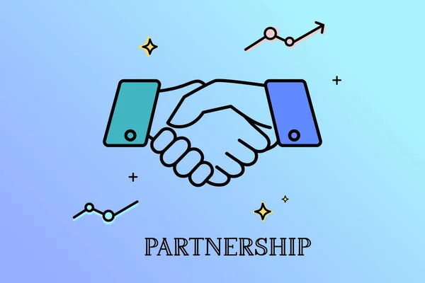 Biznesowy Uścisk Dłoni Koncepcja Umowy Partnerstwo Wektor — Wektor stockowy
