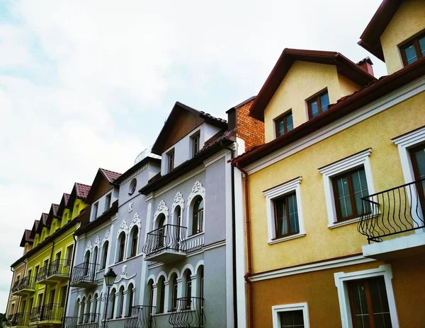 View Facades Buildings Style Middle Ages Old Town Kamenets Podolsky — Stock Photo, Image