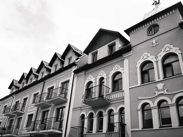 View Facades Buildings Style Middle Ages Old Town Kamenets Podolsky — Stock Photo, Image