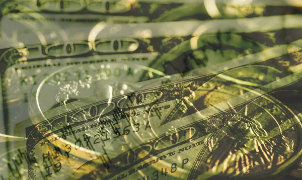 Finance background with symbol of dollar in grunge style — Stock Photo, Image