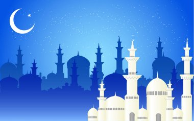 Sultanahmet Camii gölge backgrou güzel cami ve hilal ay
