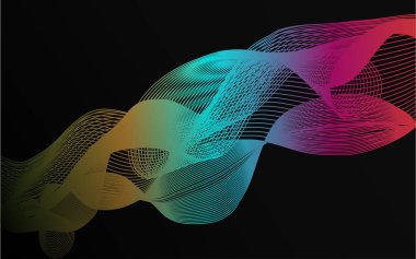 Modern vektör renkli gradyan siyah arka plan ile karıştırma