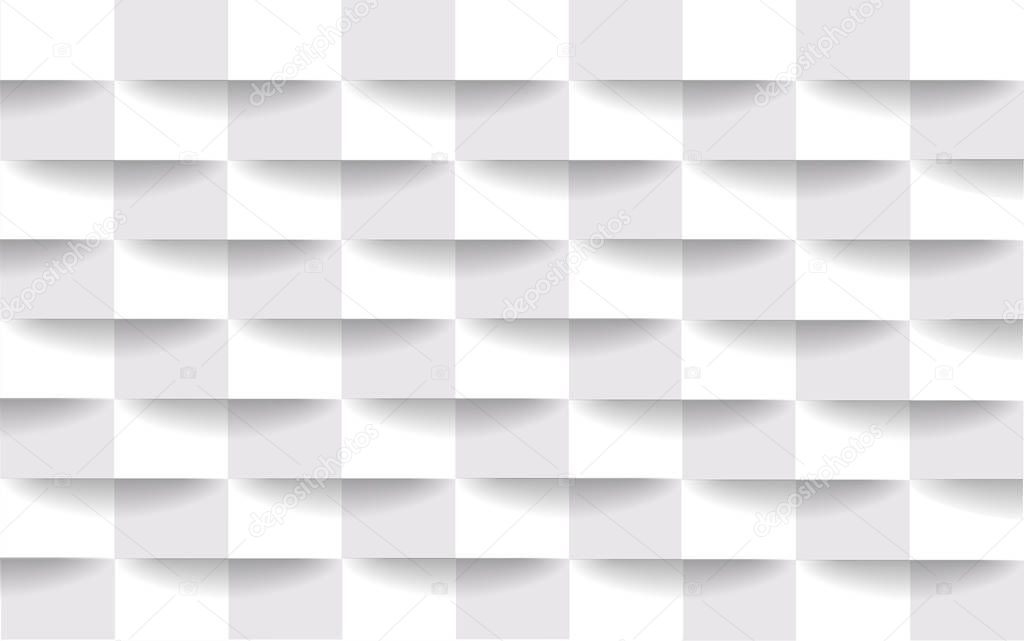 Abstract white square geometric texture background