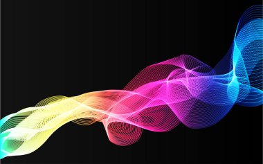 Modern renkli karıştırma gradyan siyah arka plan ile