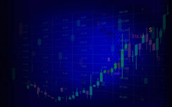 Gráfico Bursátil Forex Trading Gráfico Para Concepto Financiero Económico — Vector de stock