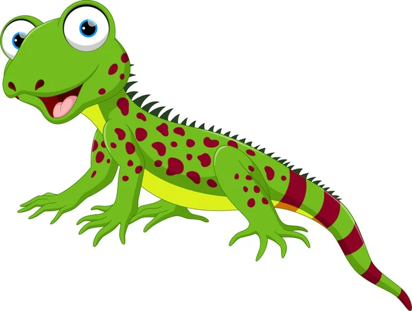 Bonito lagarto desenhos animados —  Vetores de Stock