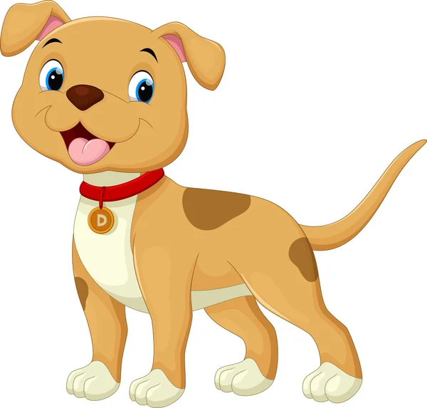 Lindo perro de dibujos animados — Vector de stock