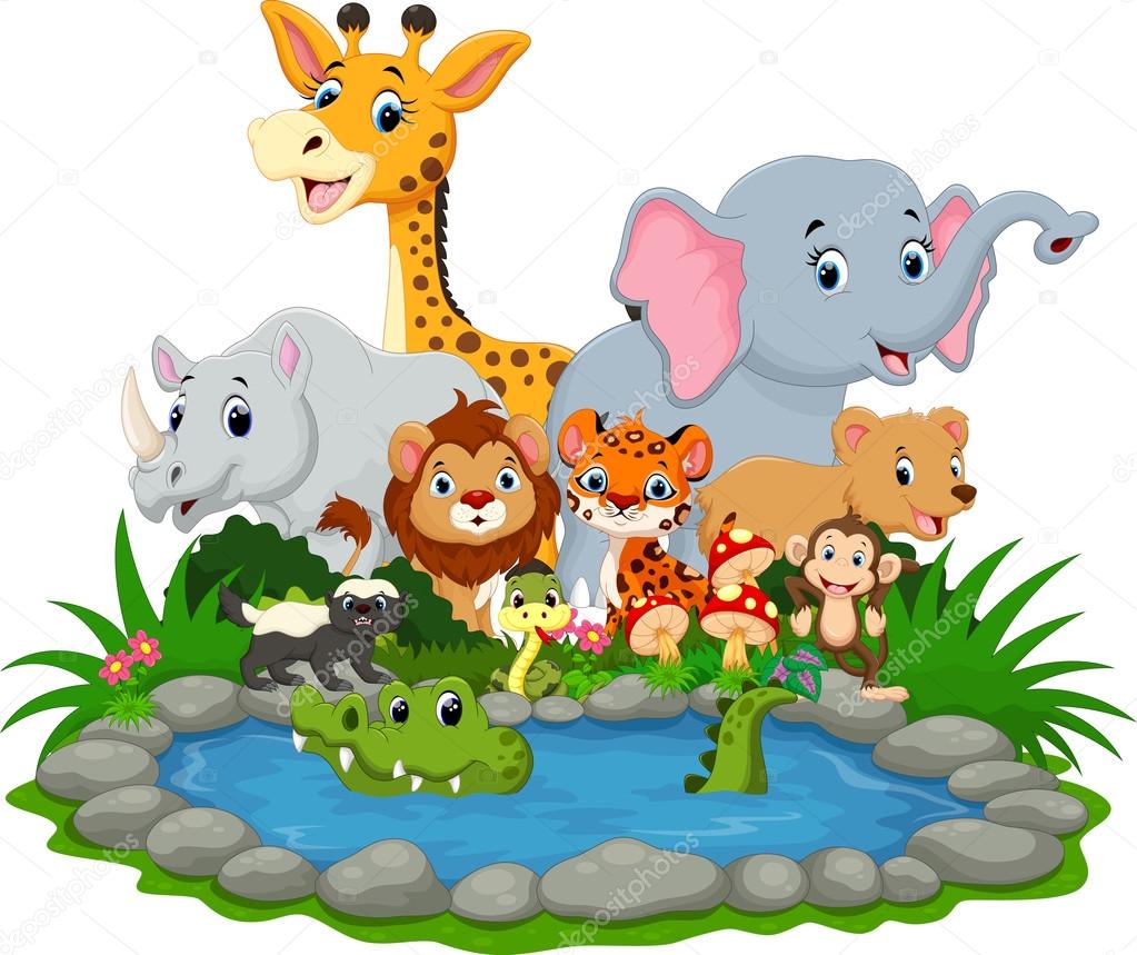 Wild animal with a crocodile in a small lake Stock Vector Image by ©irwanjos2 #127385404 Wild animal with a crocodile in a small lake Stock Vector Image by ©irwanjos2 #127385404