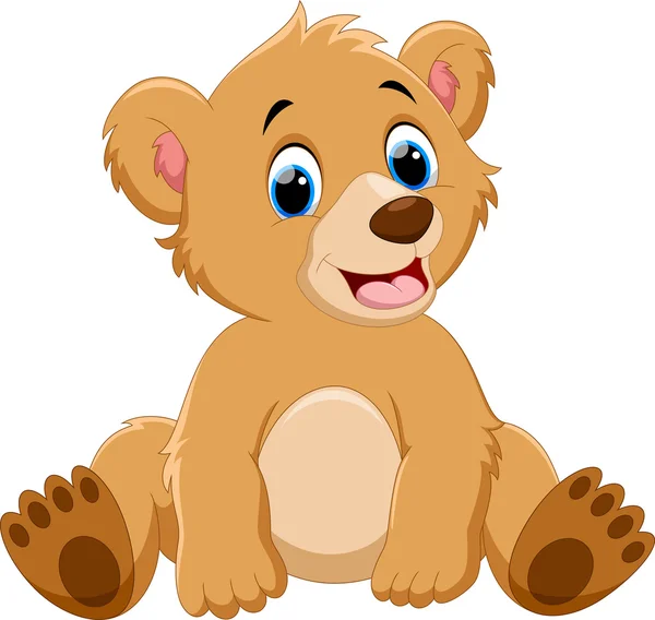 Lindo bebé oso de dibujos animados — Archivo Imágenes Vectoriales