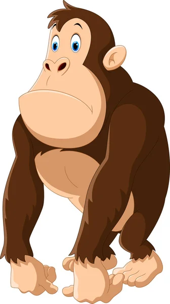 Симпатичная карикатура на гориллу — стоковый вектор